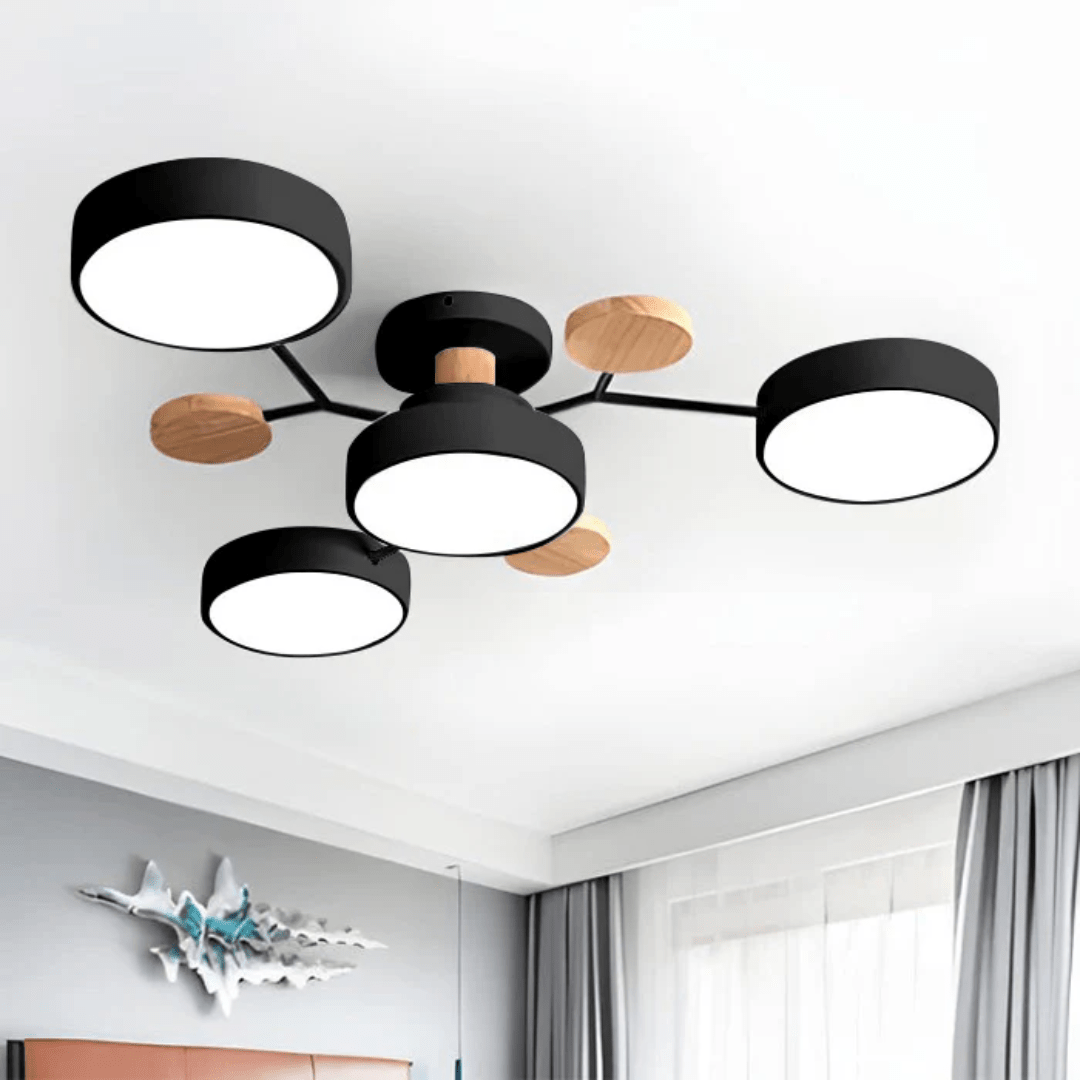 Plafonnier LED rond ultra-plat, design moderne et minimaliste pour un éclairage puissant.