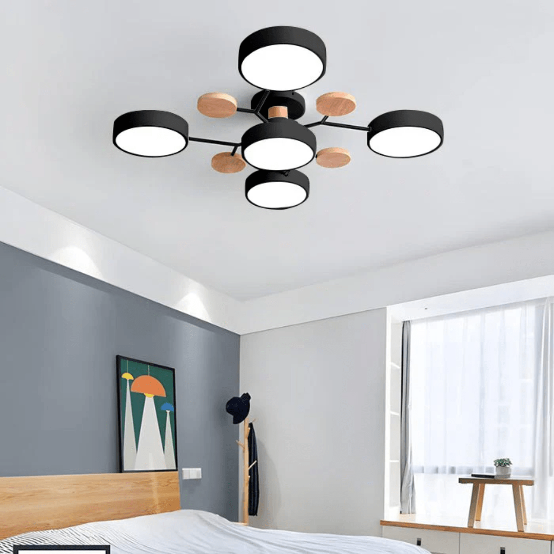 Design simple et épuré pour ce plafonnier LED rond minimaliste, lampe de plafond moderne.