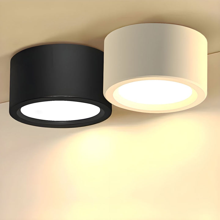 Plafonnier LED moderne cylindrique, éclairage intérieur puissant et économe, installation facile.