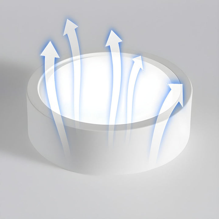 Plafonnier LED cylindrique design, luminaire intérieur moderne pour une économie d'énergie optimale.