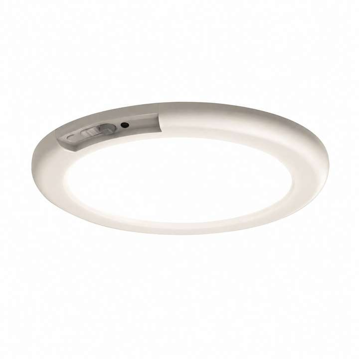 Plafonnier LED intelligent avec détecteur de mouvement, design moderne et port USB-C.
