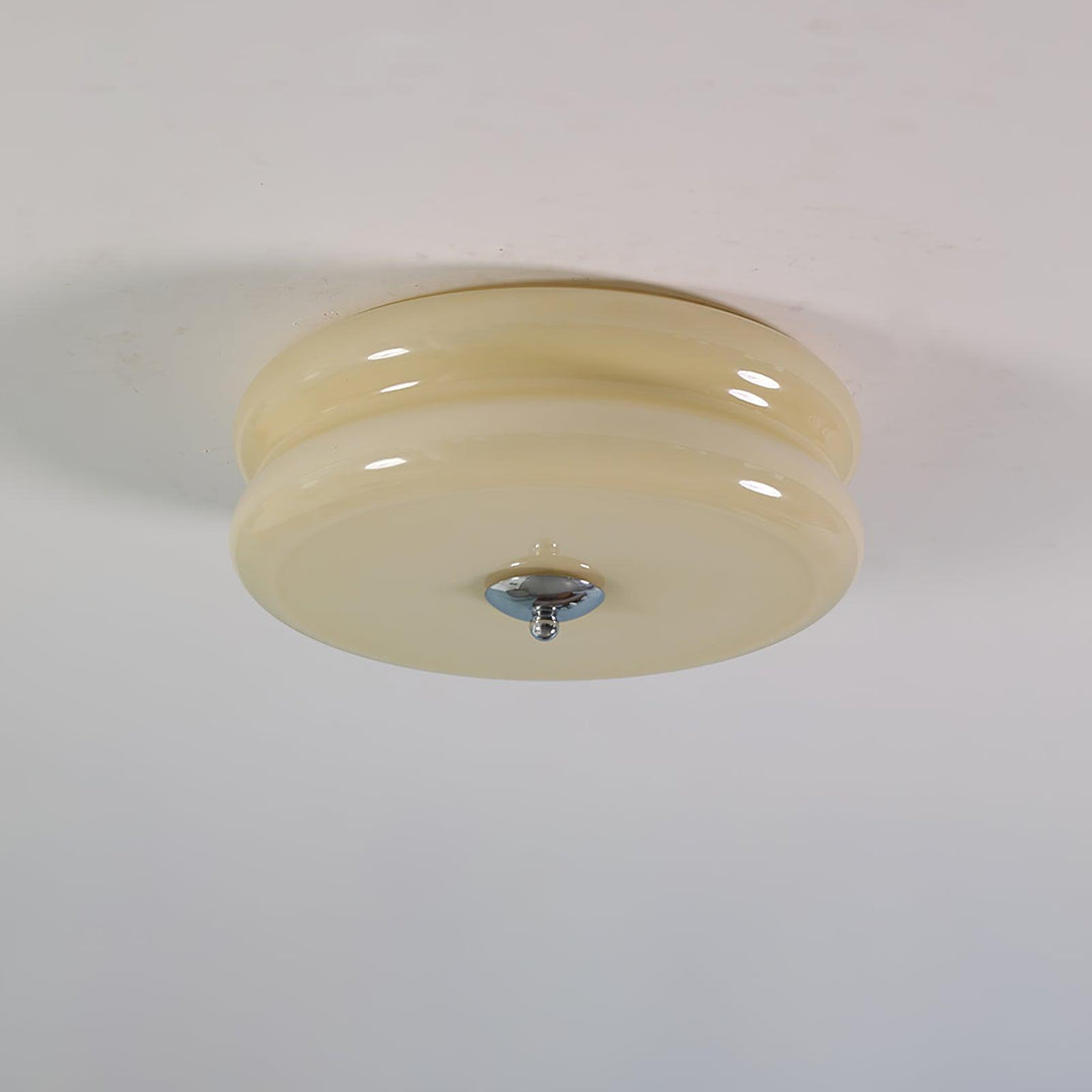 Plafonnier Art Déco géométrique vintage. Luminaire élégant pour un éclairage intérieur optimal.
