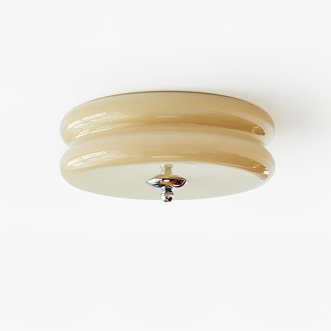 Plafonnier Art Déco géométrique. Luminaire vintage élégant pour éclairage intérieur moderne.