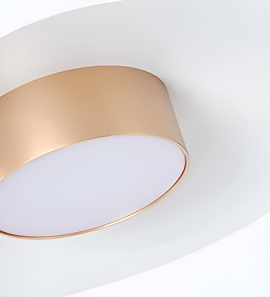 Luminaire LED design nordique, suspension industrielle. Ambiance chaleureuse avec lumière dimmable, style épuré.