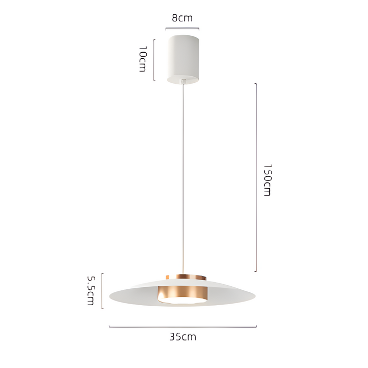 Éclairage LED écoénergétique, lampe suspendue dimmable. Design nordique industriel, parfait pour salle à manger.