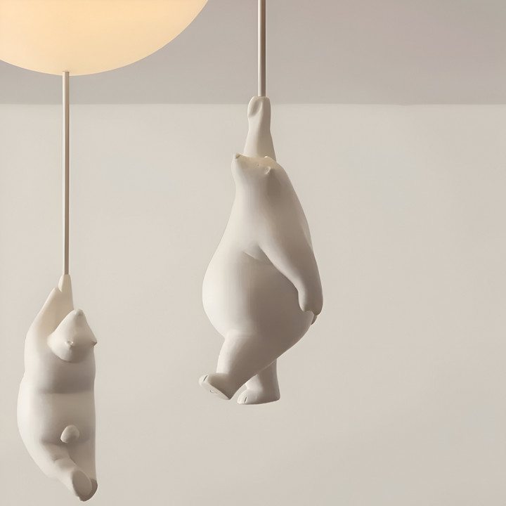 Suspension enfant BalloBear, ourson mignon et ballon flottant, lumière douce pour la lecture.