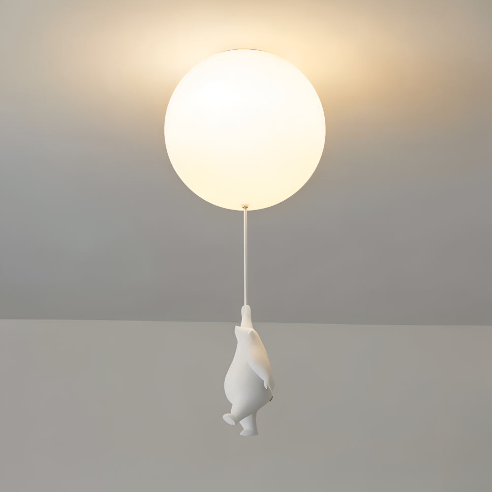 Suspension BalloBear, lampe enfant design, ourson et ballon pour une atmosphère réconfortante.