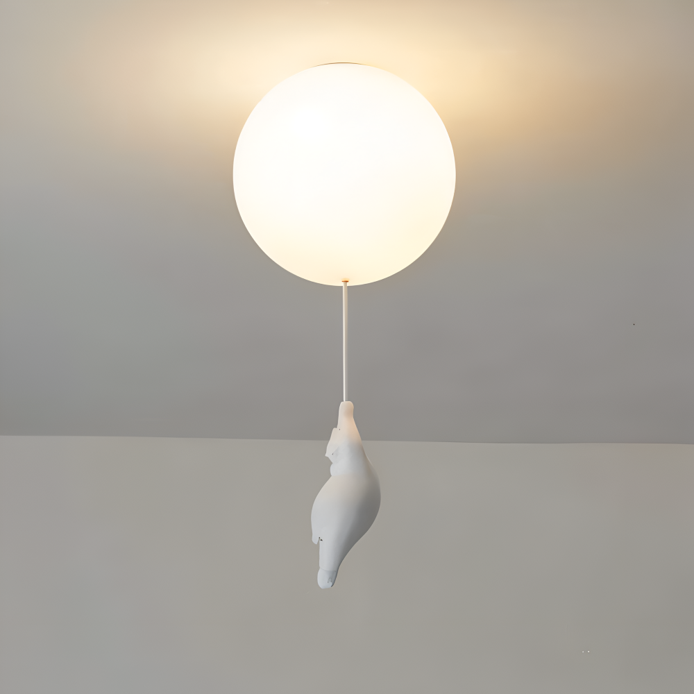 Plafonnier BalloBear, suspension ludique pour enfant, ours et ballon, installation rapide.