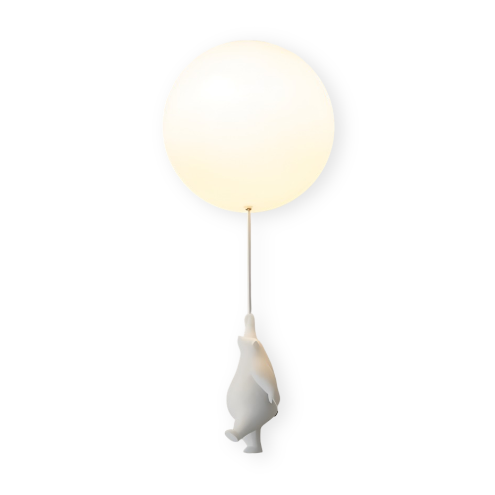 Plafonnier enfant BalloBear, ours et ballon, éclairage féérique, montage simple.