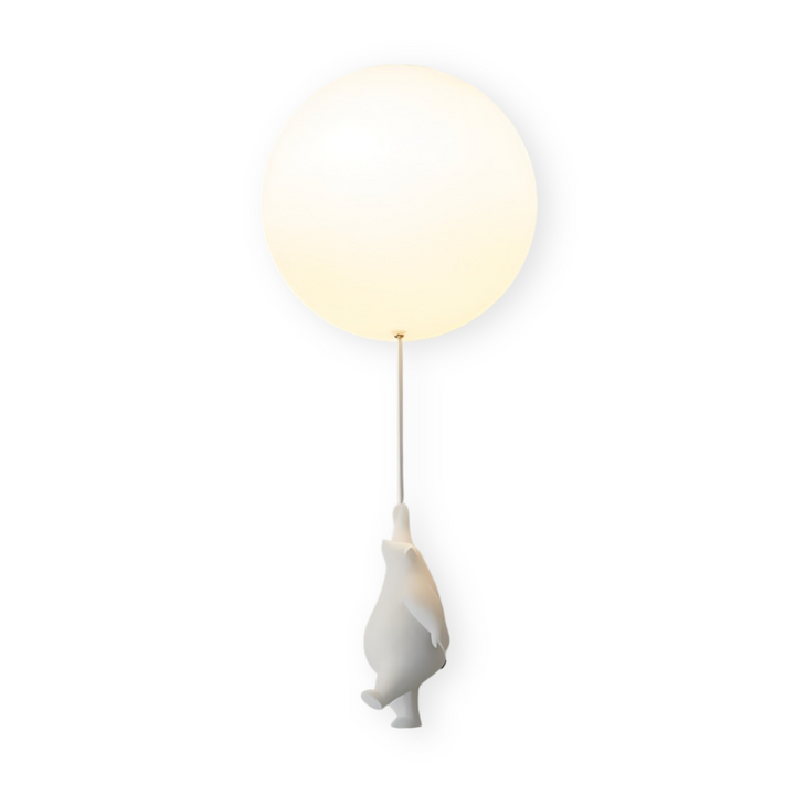 Plafonnier enfant BalloBear, ours et ballon, éclairage féérique, montage simple.