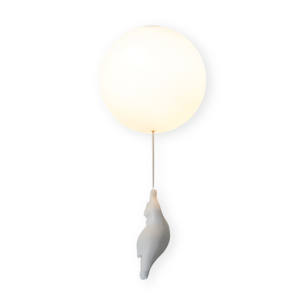 Suspension BalloBear, lampe chambre bébé, ours et ballon, ambiance douce et sécurisante.