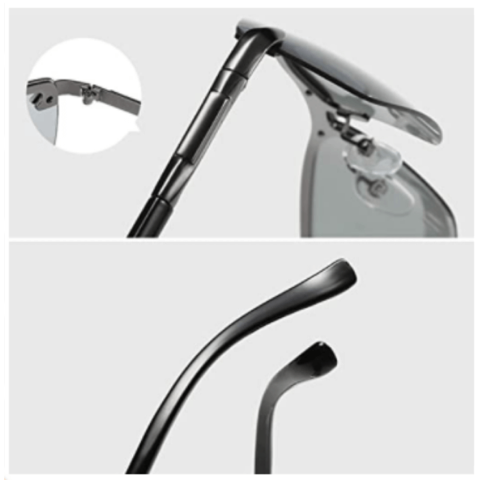 Accessoire homme : lunettes de soleil photochromiques polarisantes élégantes, parfaites pour toutes activités.
