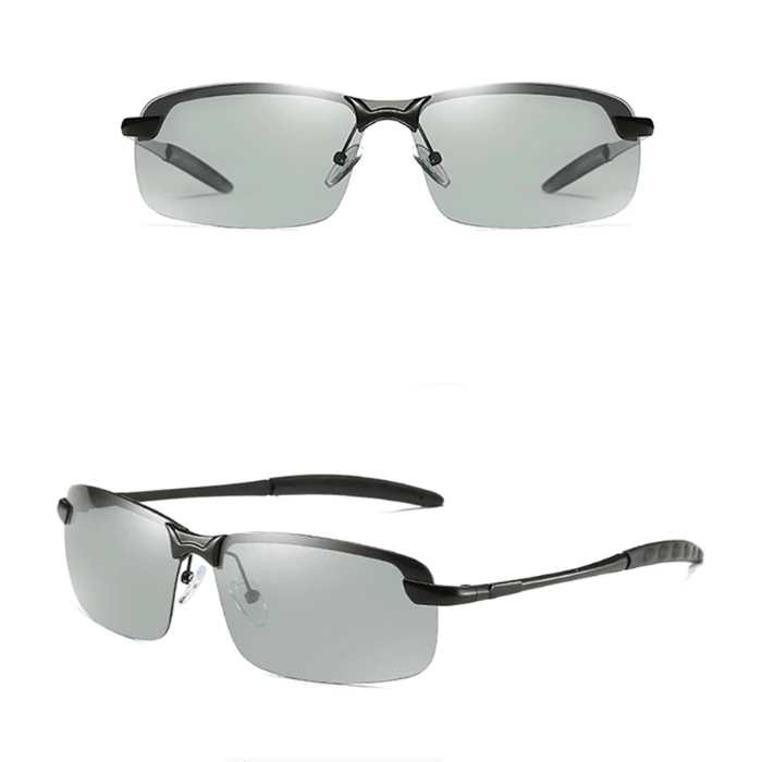Protection UV optimale avec ces lunettes de soleil photochromiques polarisantes pour homme en extérieur.