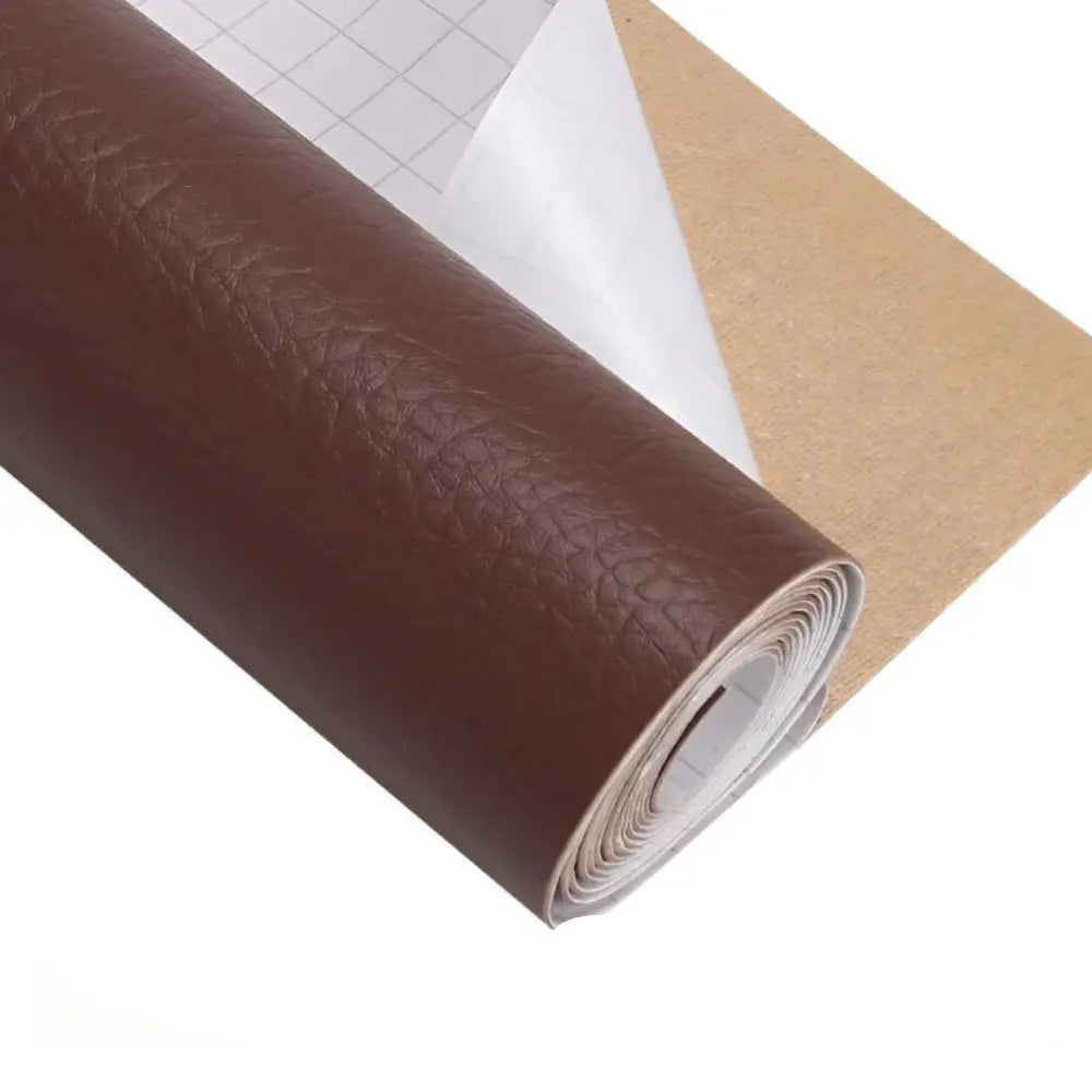 Patch de rénovation adhésif ultra-résistant pour cuir/simili-cuir. Idéal pour canapés et meubles durables.