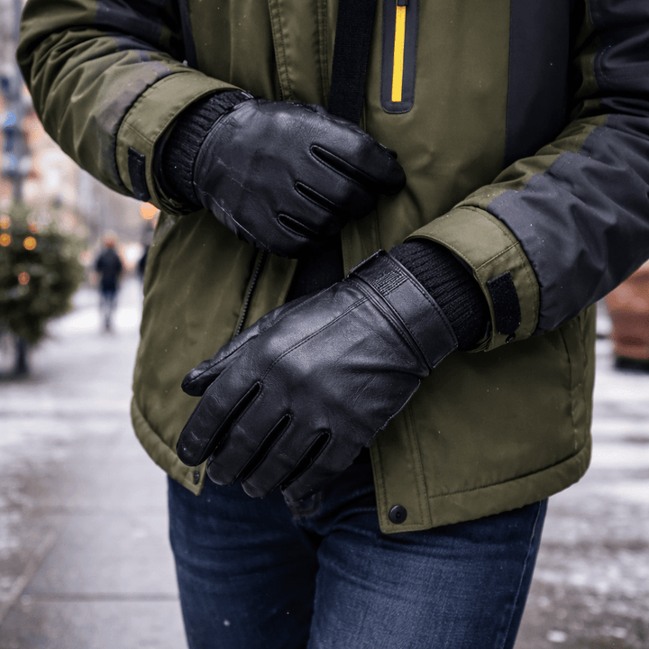 Gants d'hiver noirs élégants unisexe, chaleur optimale et protection quotidienne contre le froid.