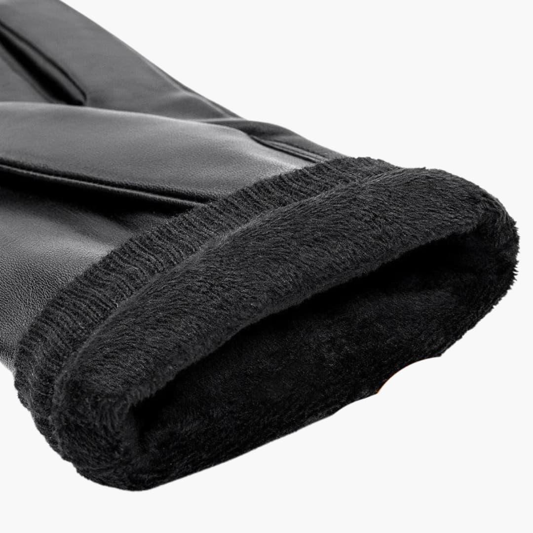 Gants d'hiver noirs, parfaits pour la protection quotidienne contre le froid. Style élégant et confort unisexe.