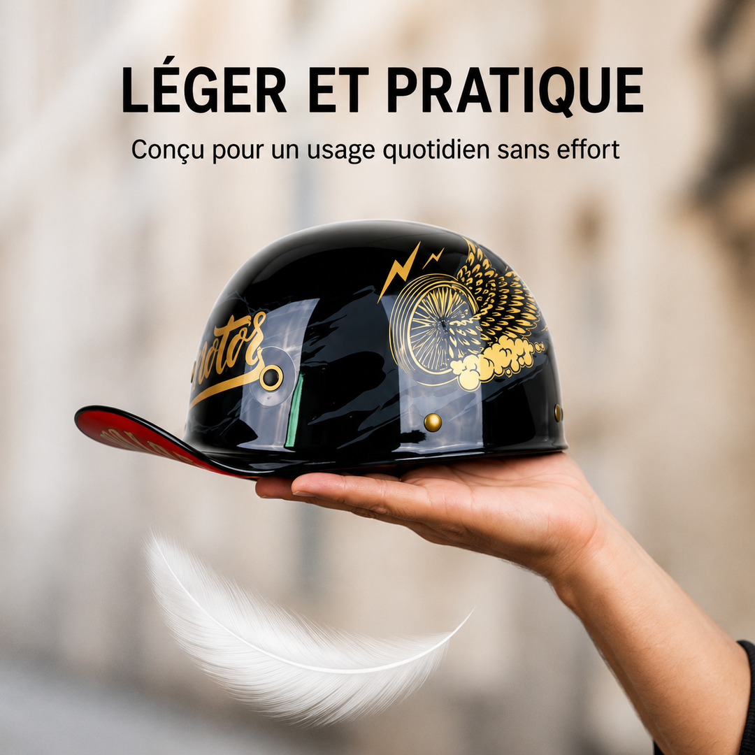 Casque urbain PulseCap, confort optimal, look casquette de baseball pour scooter.