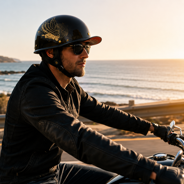 Visière protectrice sur casque PulseCap, style baseball, sécurité urbaine garantie.