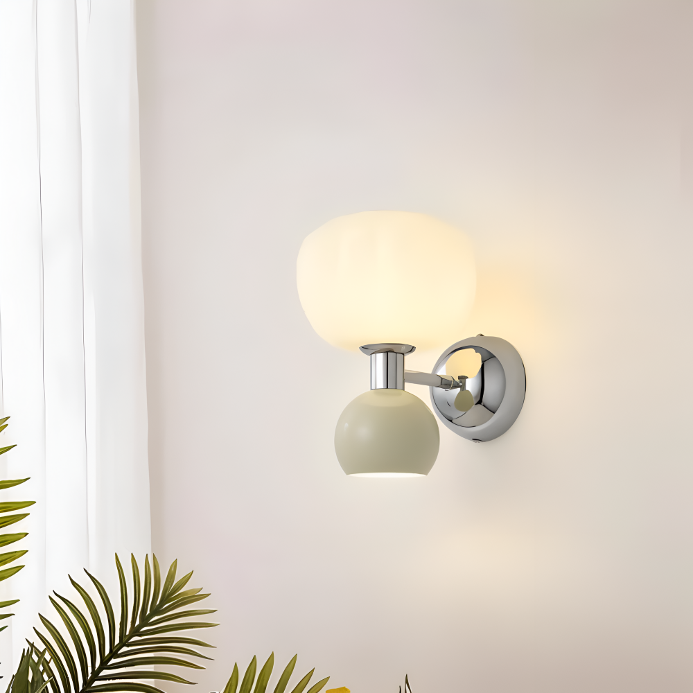 Décoration murale LED moderne, lumière chaude et diffuse pour chambre ou salon.