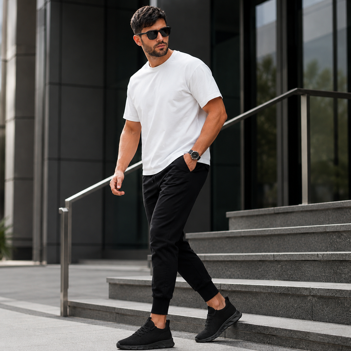 Chaussures PureMotion blanches, pour hommes, conçues pour le sport, la marche et les loisirs.