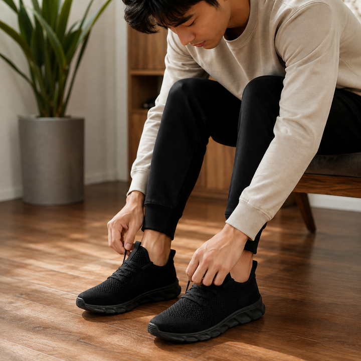 Chaussures PureMotion blanches pour hommes, légères et confortables, essentielles pour toute activité.