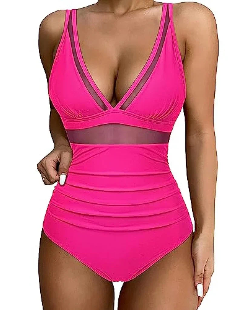 Maillot de bain femme Sophie, détails ajustables. Élégance et confort pour toutes les silhouettes estivales.