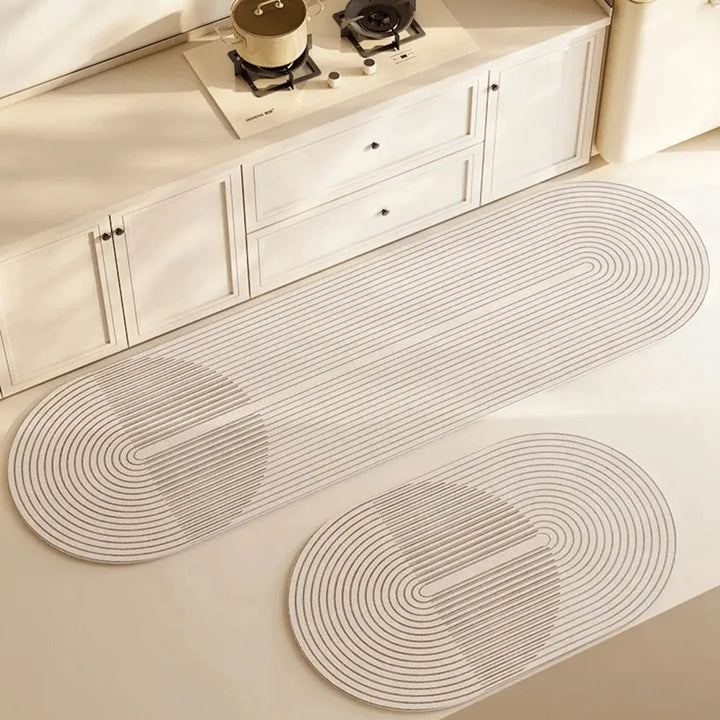 Tapis de cuisine design, absorbant et antidérapant, apporte propreté et sécurité à votre intérieur.
