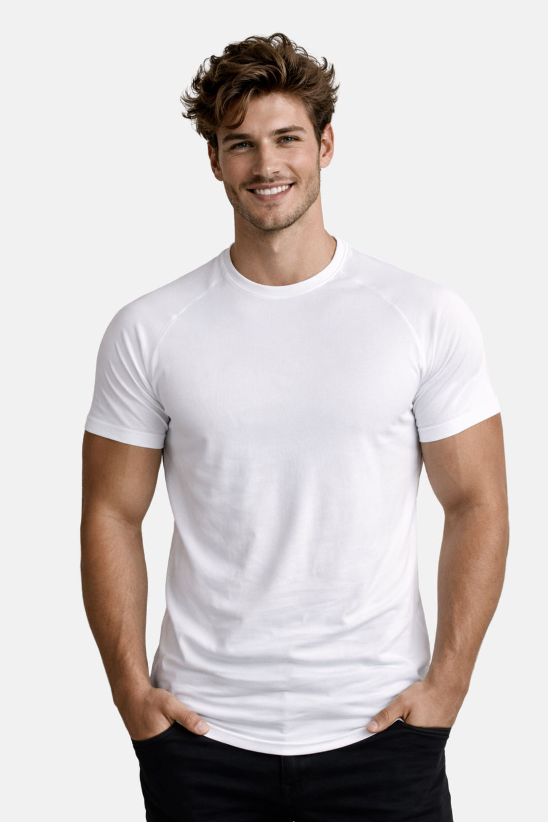T-shirt homme Stefan décontracté. Confortable, manches courtes, col rond. Idéal pour un look quotidien et estival.