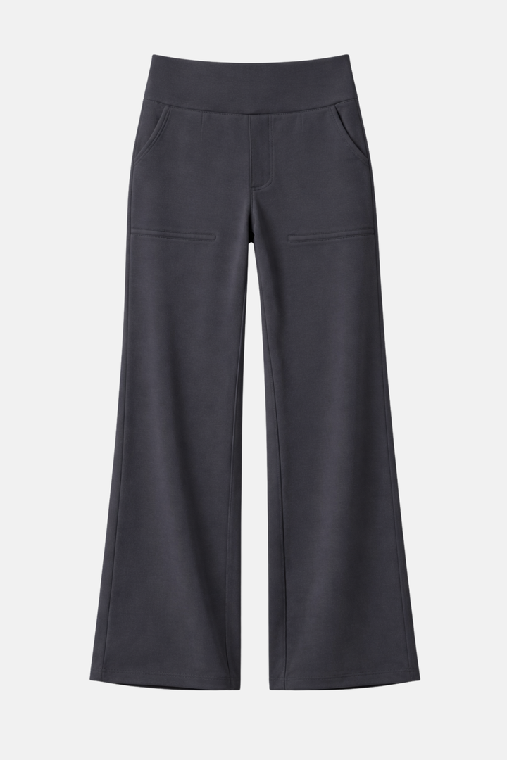 Pantalon confort femme polyvalent, coupe élégante et taille haute, parfait pour toute occasion.
