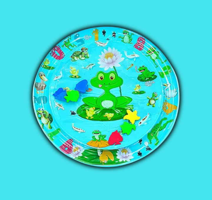 Amusez votre chat à l'intérieur avec le tapis de jeu aquatique SplashTail, jouet sensoriel stimulant.