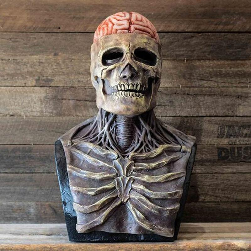 Costume de squelette ultra-réaliste pour adulte, idéal Halloween. Déguisement effrayant et complet avec masque.