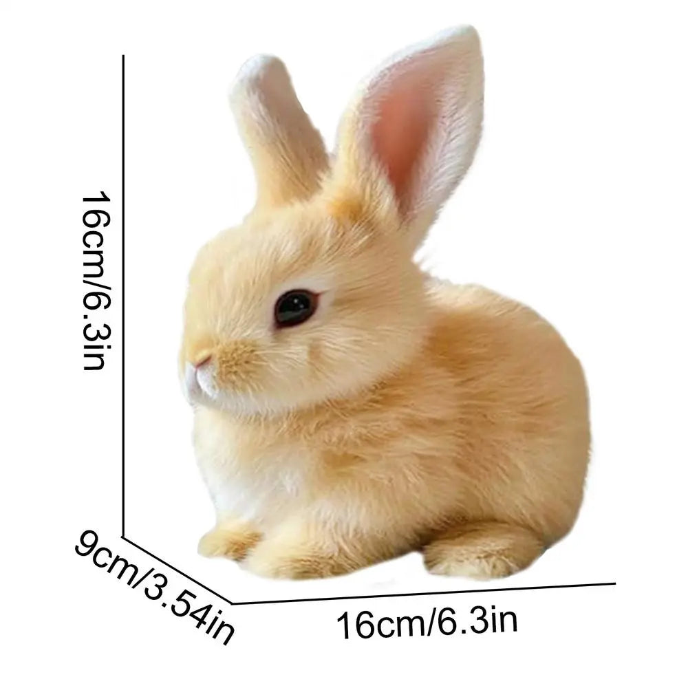 Adorabl lapin jouet réaliste, peluche douce et expressive, excellent cadeau ou décoration pour chambre d'enfant.