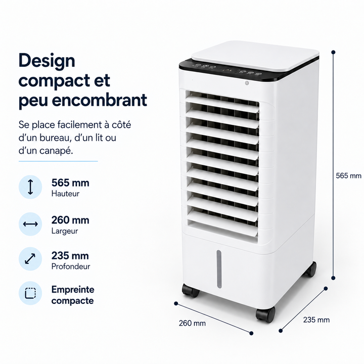 Rafraîchisseur d'air par évaporation pour une ambiance douce et fraîche dans n'importe quelle pièce.
