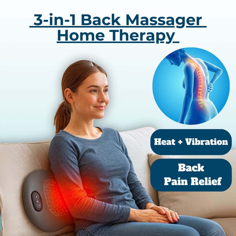 Appareil de massage chauffant pour soulager la douleur sciatique et lombaire.