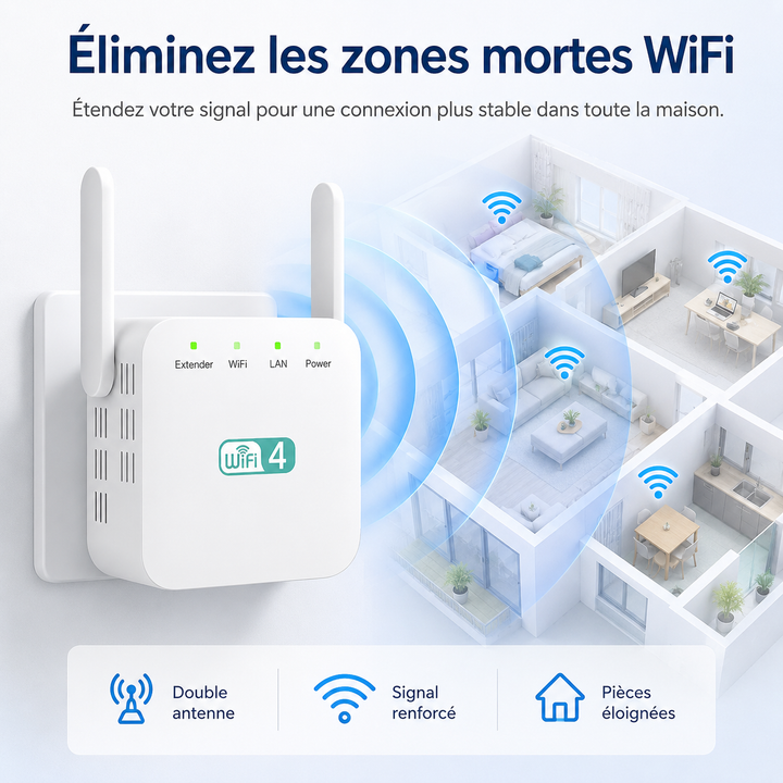 Point d'accès WiFi longue portée pour une couverture réseau étendue et fiable.