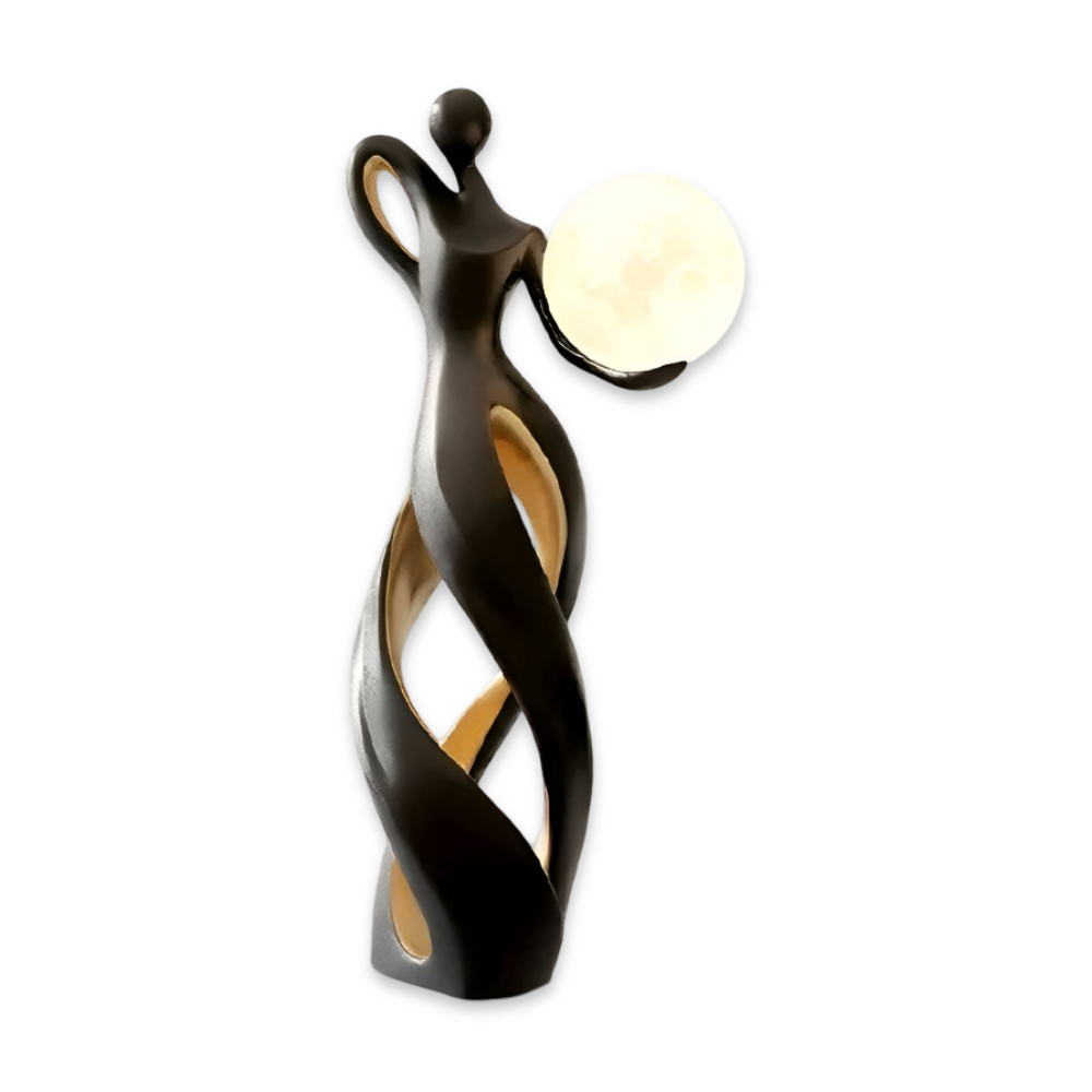 Décoration intérieure abstraite lumineuse, figurine moderne, apportant une touche de design et chaleur.
