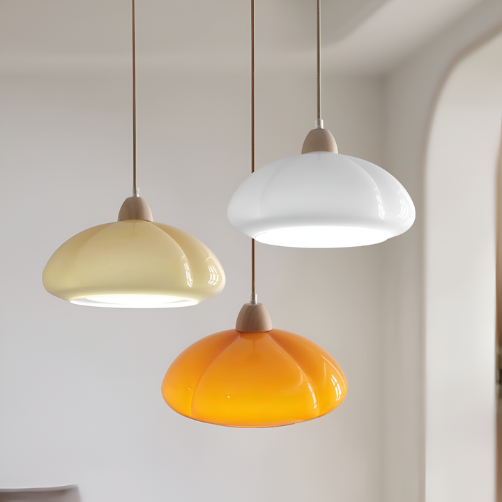 Suspension luminaire rétro nordique, design élégant pour salon moderne. Éclairage d'ambiance chaleureuse.