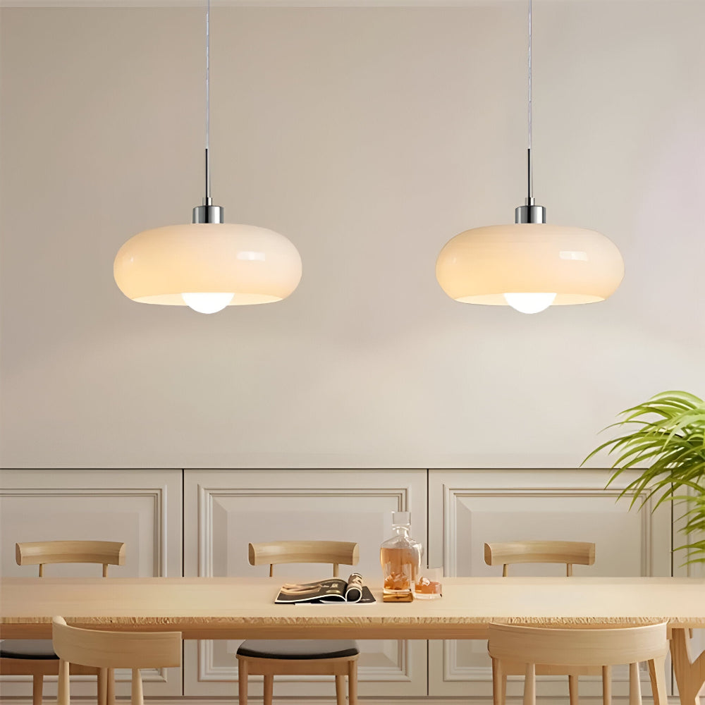 Luminaire LED CircaForma, suspension style rétro moderne, verre soufflé pour ambiance.
