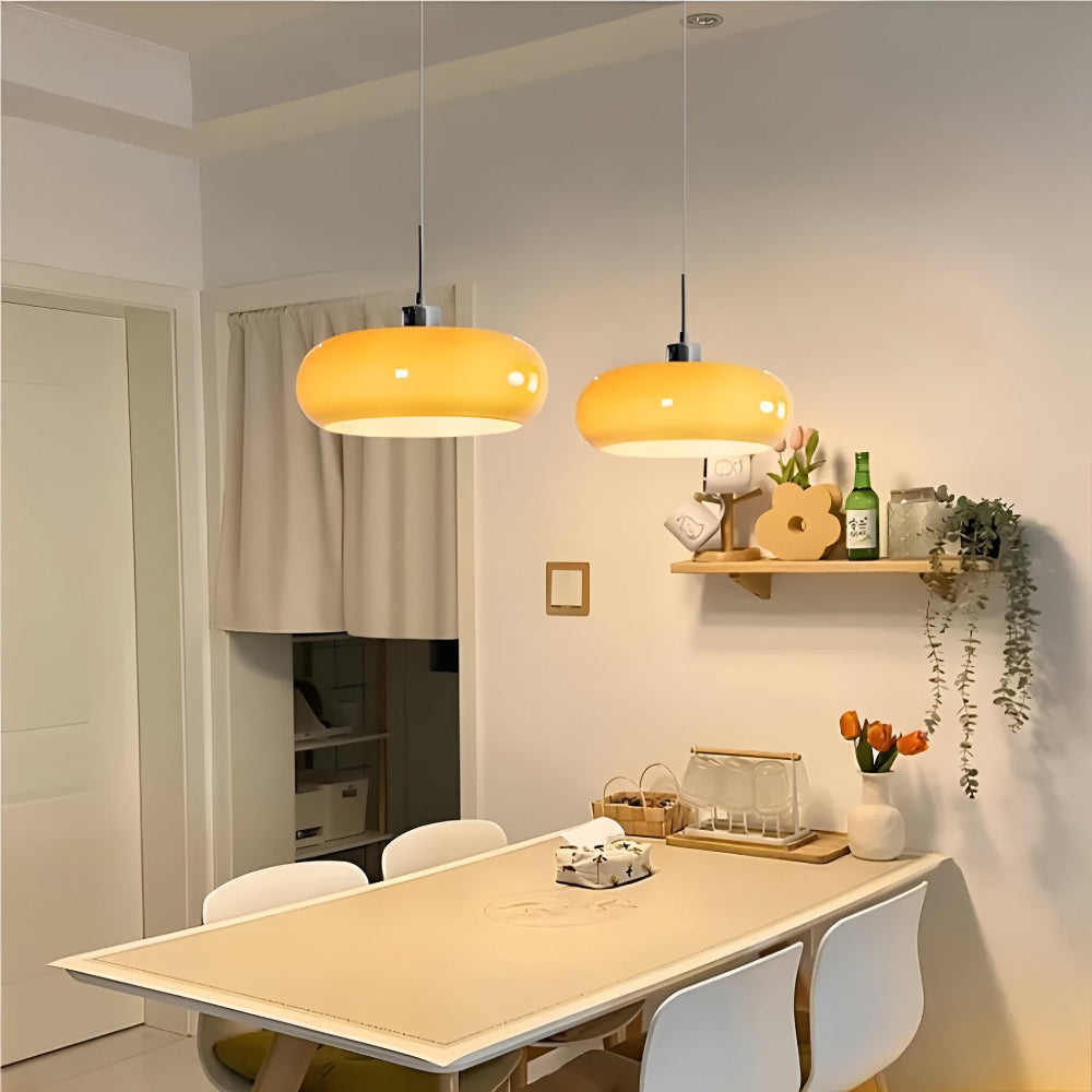 CircaForma : lampe suspendue LED Bauhaus pour salon/salle à manger, ambiance chaleureuse.