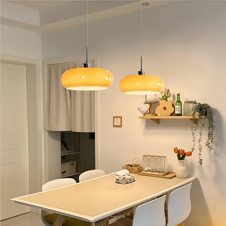 CircaForma : lampe suspendue LED Bauhaus pour salon/salle à manger, ambiance chaleureuse.