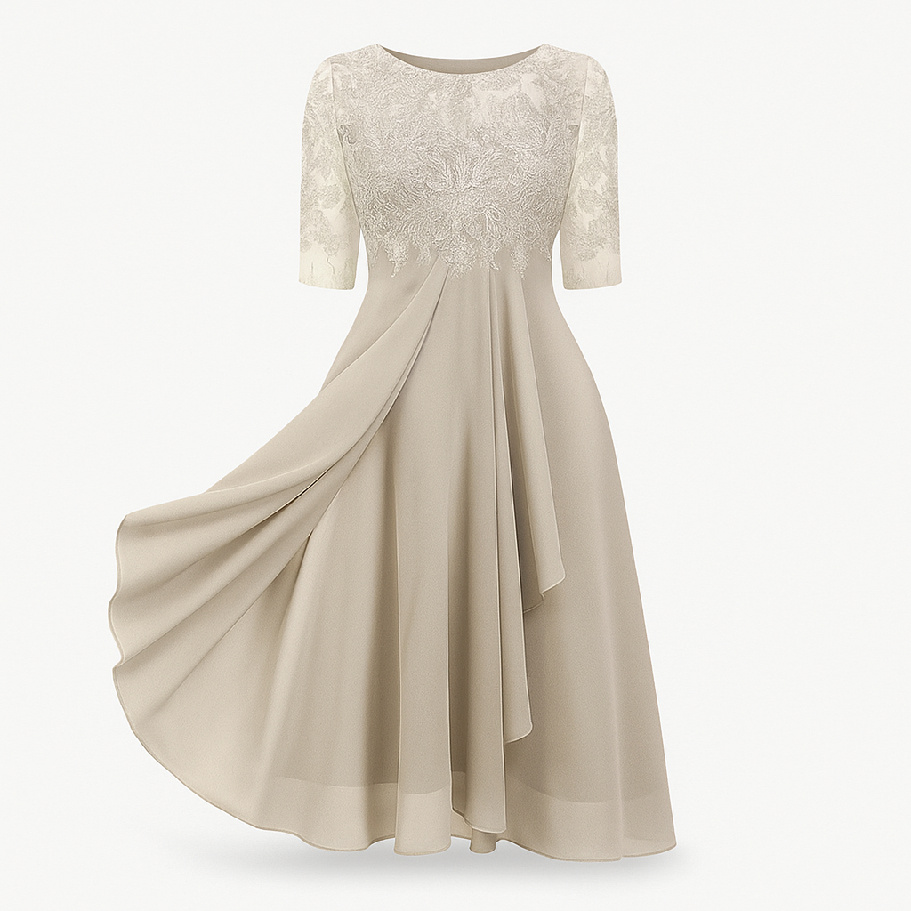 Robe longue fleurie élégante pour femme, parfaite pour l'automne. Confortable et chic.