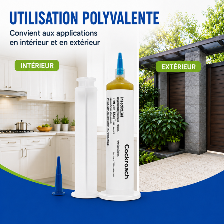 RoachGuard : Appât gel indoxacarbe ciblé pour éliminer les cafards. Solution antiparasitaire durable.