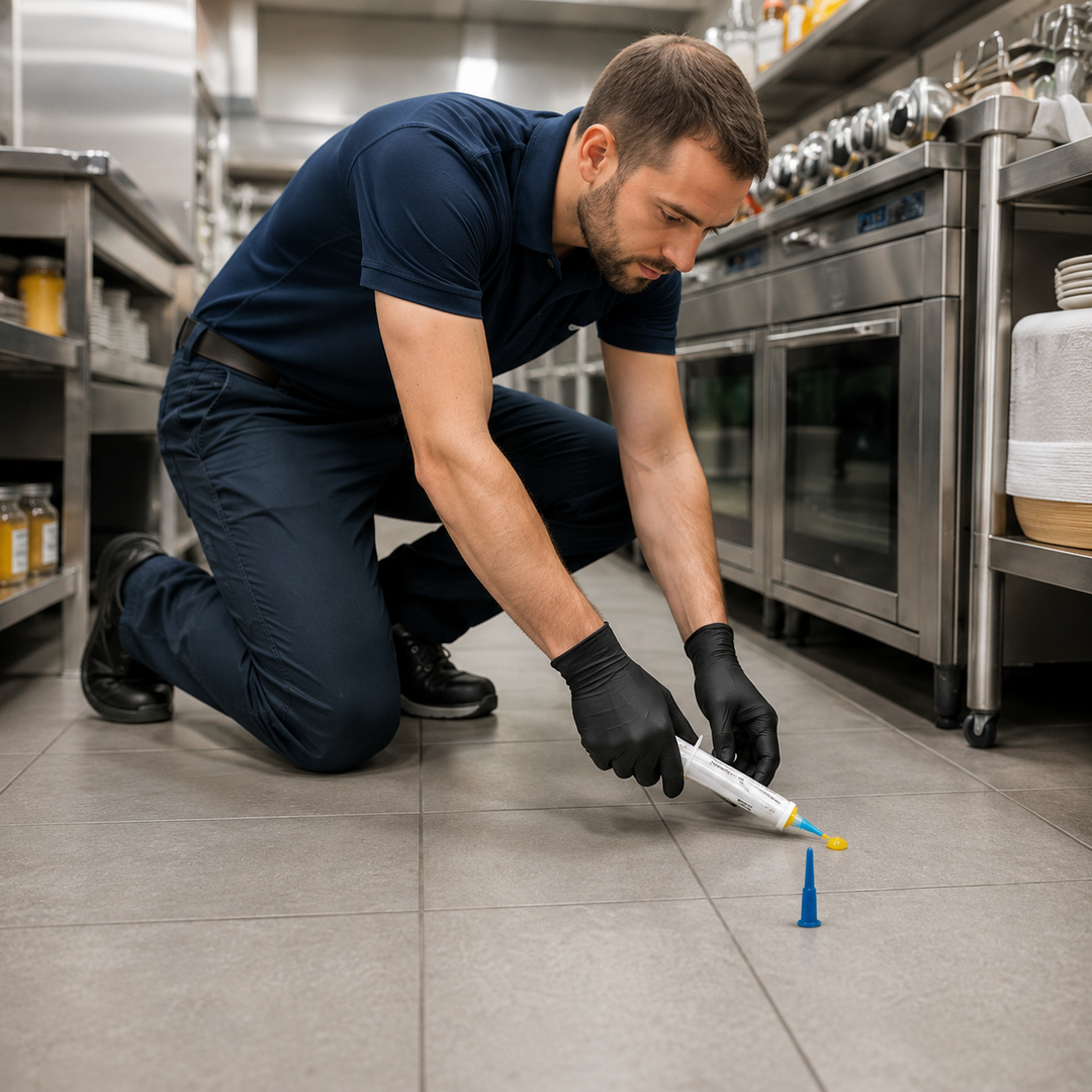 Appât gel RoachGuard puissant : Indoxacarbe pour l'élimination rapide des cafards, intérieur/extérieur.