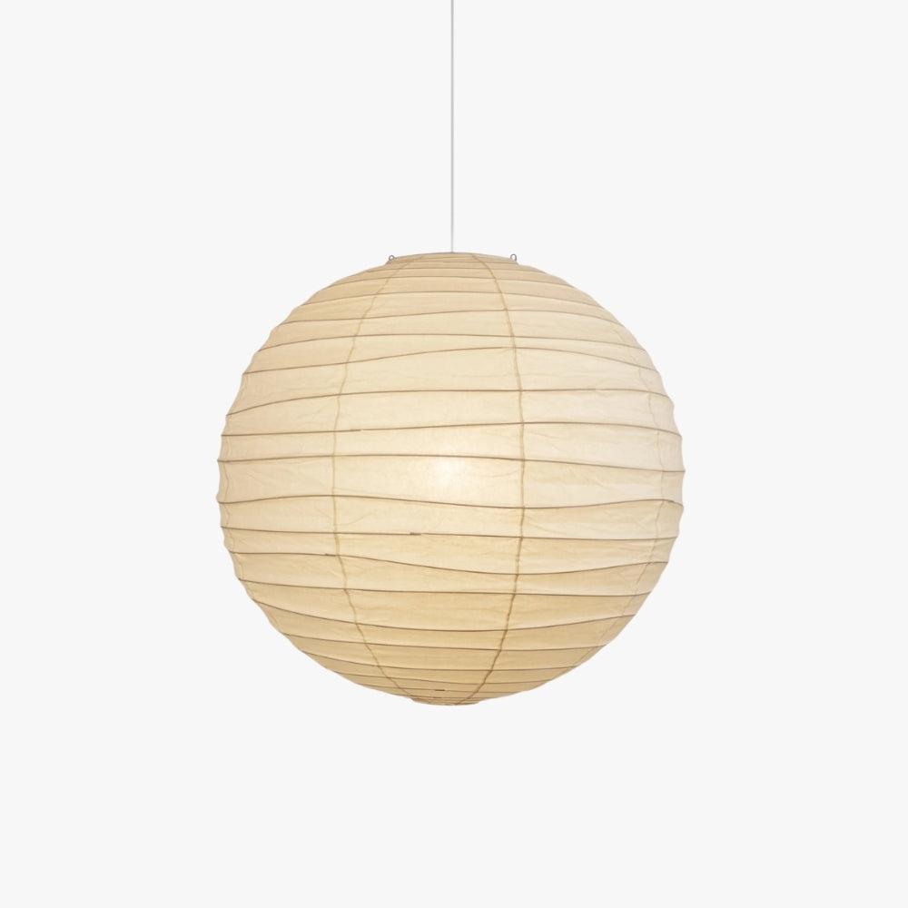 Luminaire suspension design beige en tissu, éclairage chaleureux, parfait pour décoration intérieure.