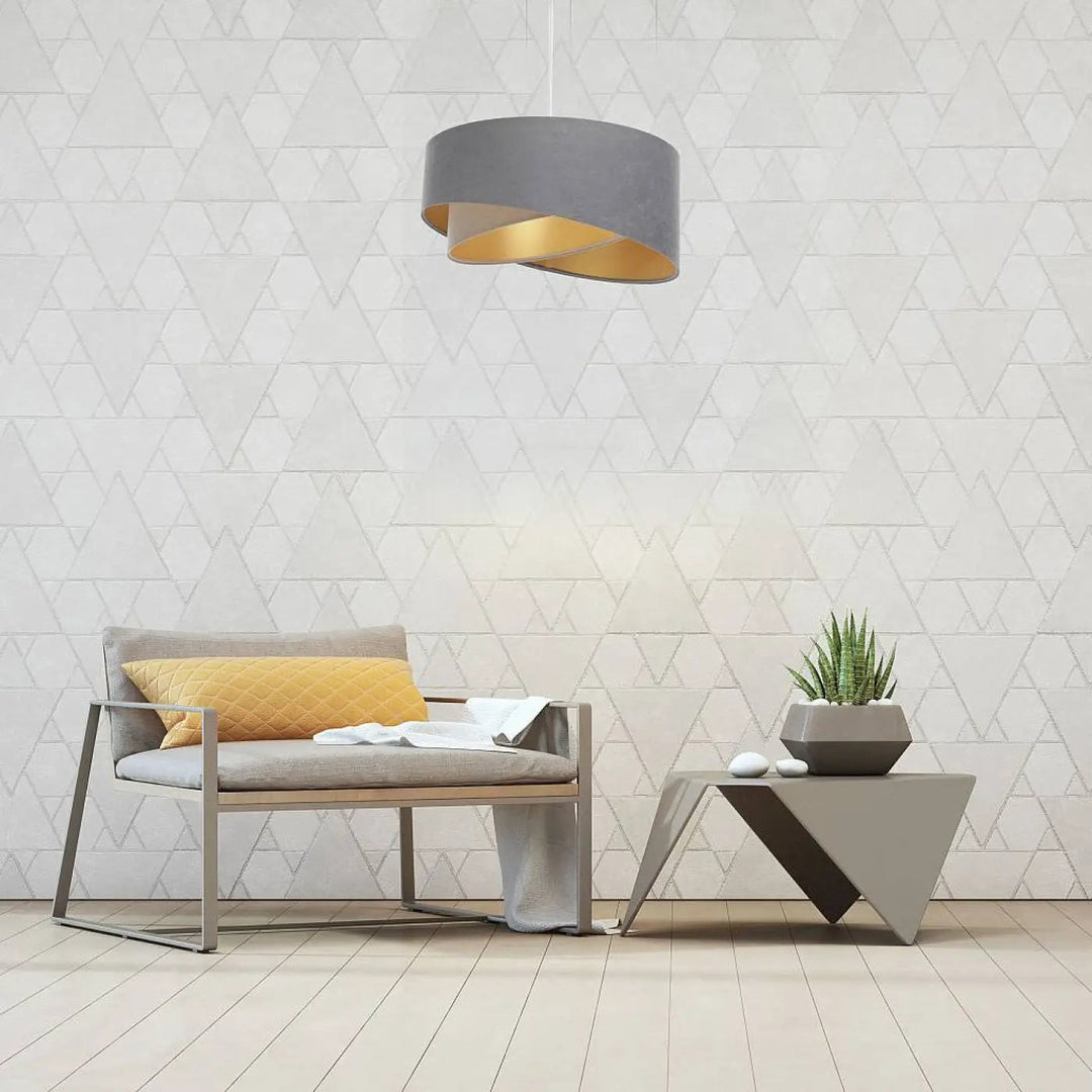 Suspension moderne et élégante pour plafond, lumière douce, design intérieur contemporain.