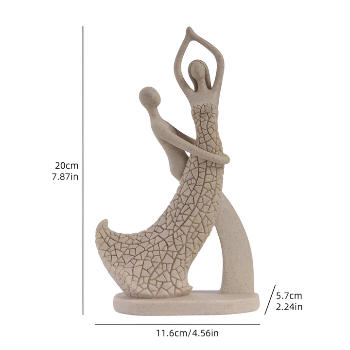 Oeuvre d'art moderne: sculpture de couple en grès. Décoration maison unique et stylée.