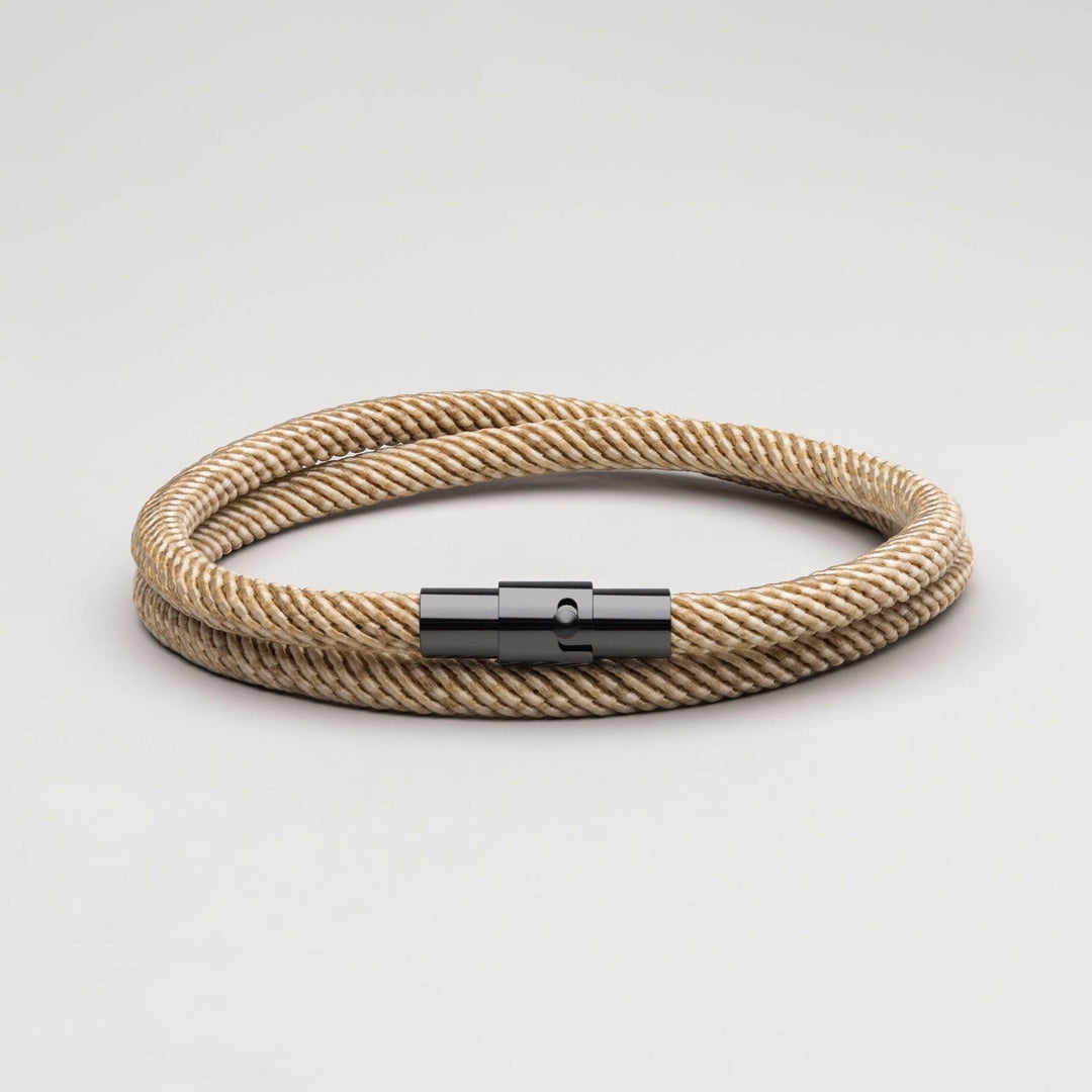 Bijou unisexe: bracelet magnétique en corde de Milan marron pour homme et femme, style quotidien.