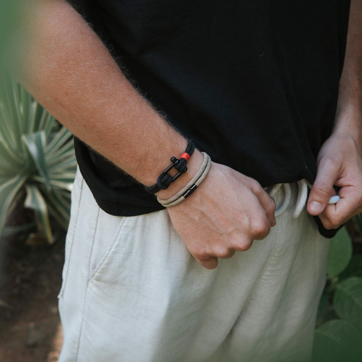 Corde de Milan marron: bracelet magnétique unisexe, résistant à l'eau, idéal pour l'aventure.