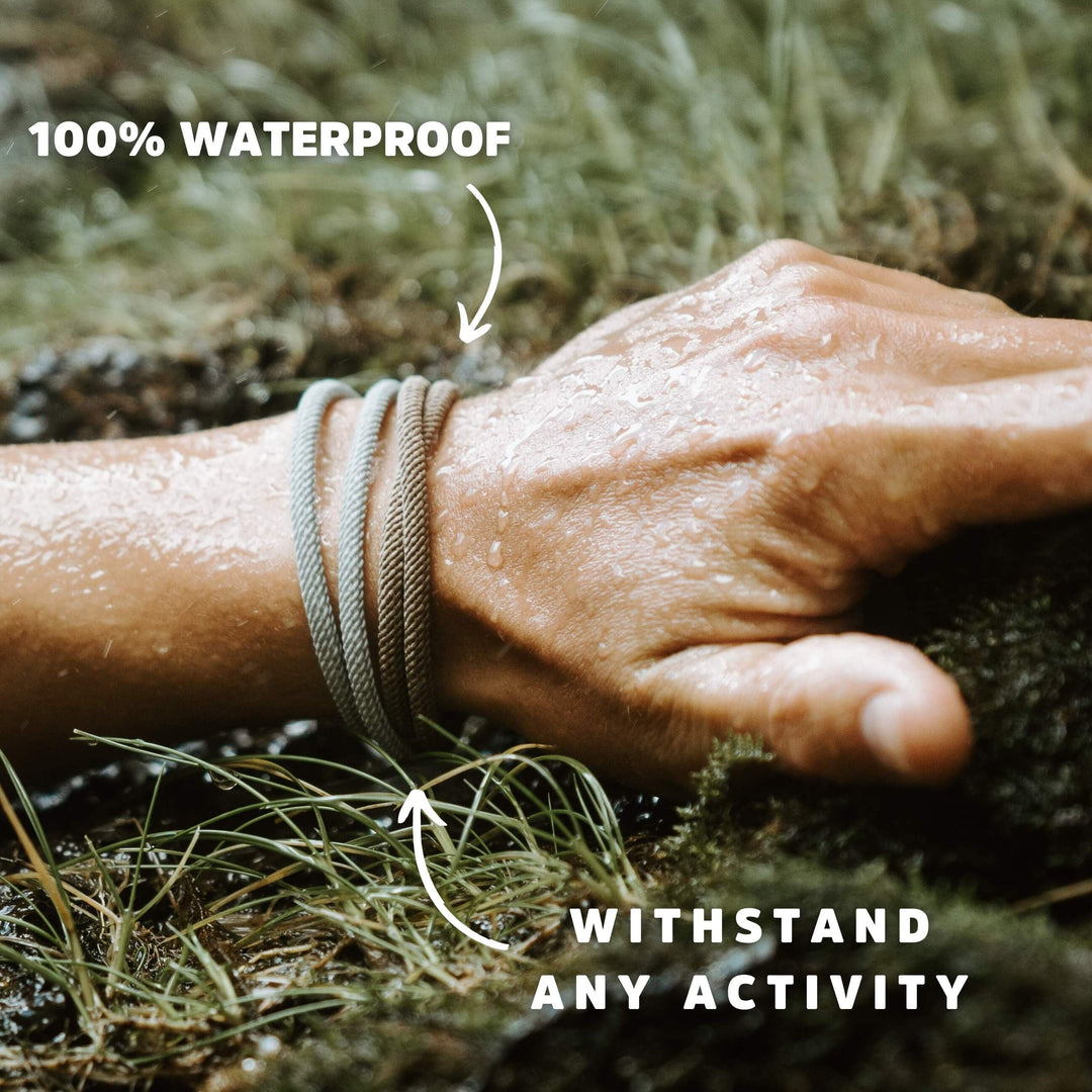 Bracelet d'aventure unisexe: corde de Milan marron, magnétique et résistant à l'eau, style élégant.