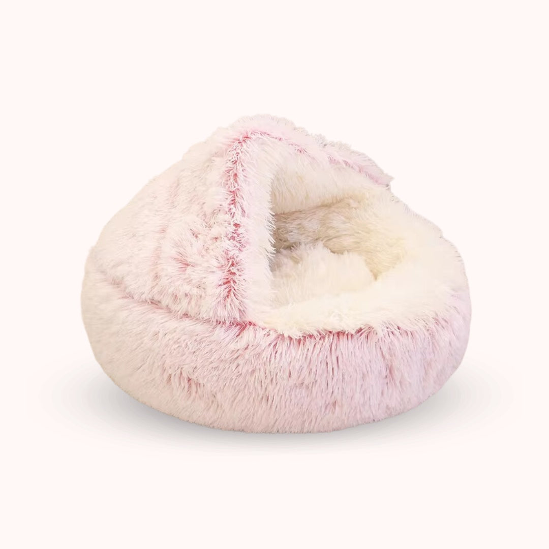 Confort animal supérieur, lit CozyPaws anti-stress pour chats, relaxation garantie et moelleux.
